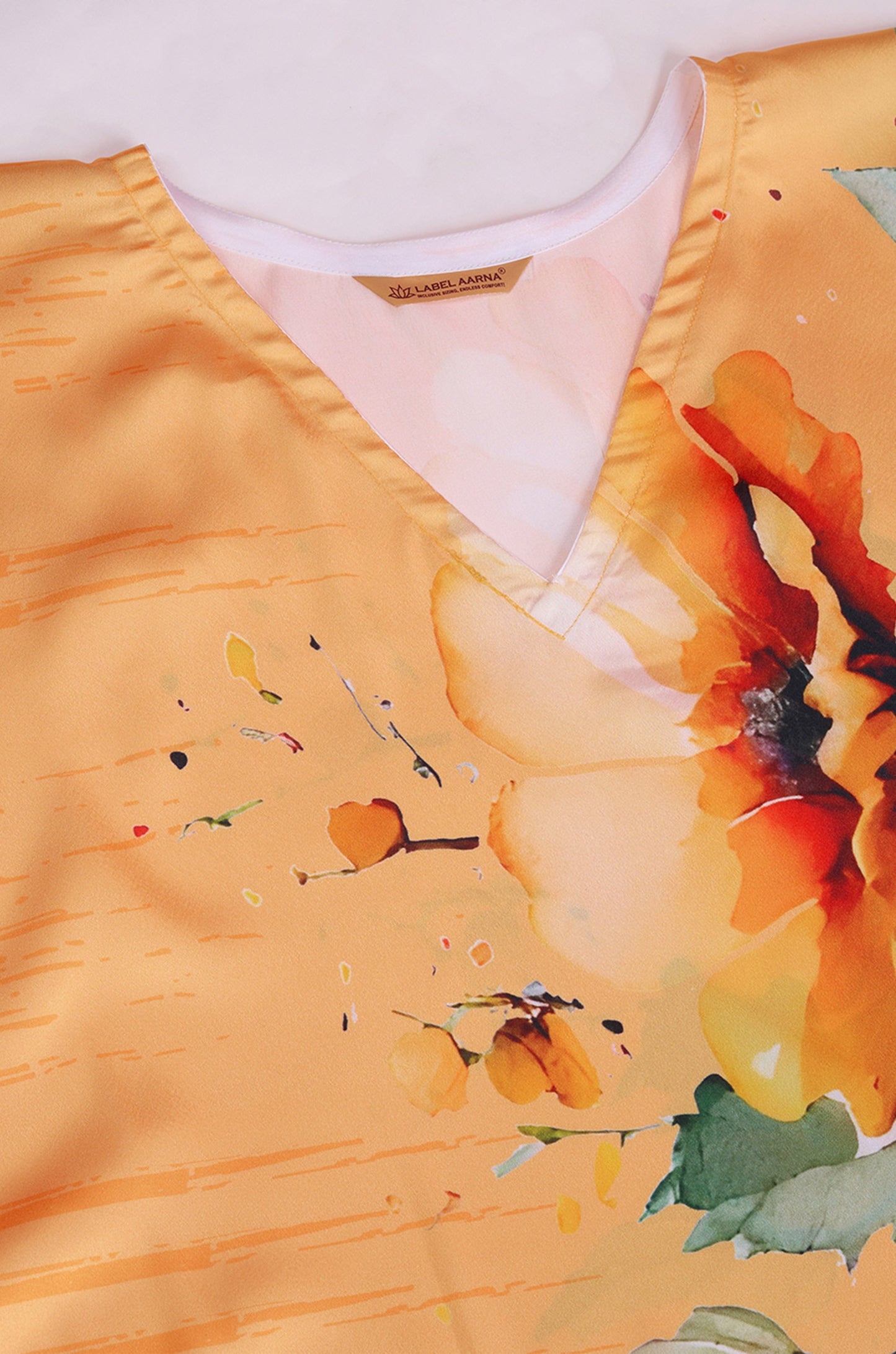 Sunray Glow Soft Satin Kaftan
