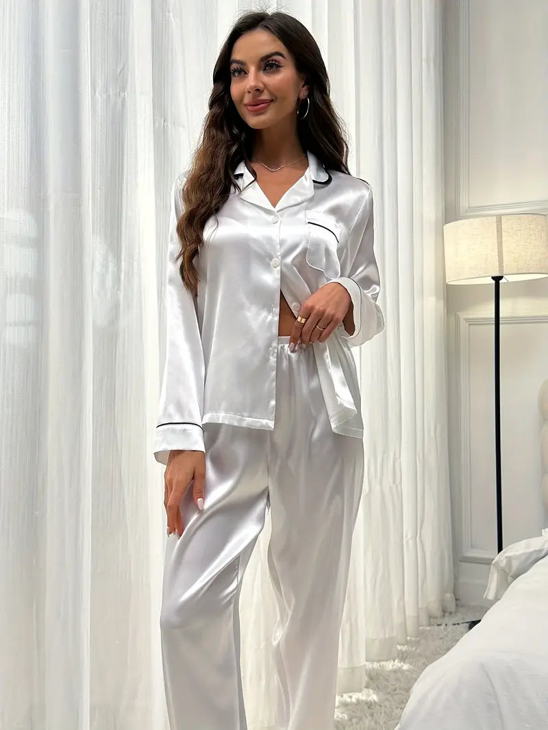 Luxe Lounge Dreams Co-ord Set – White