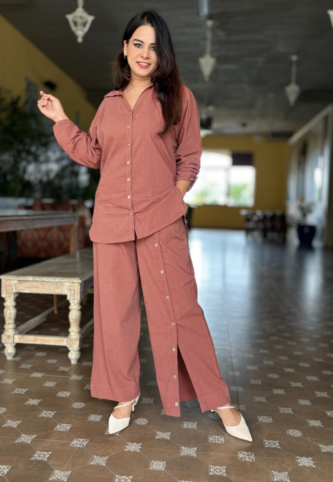 Coco Brown Cotton Cord Set
