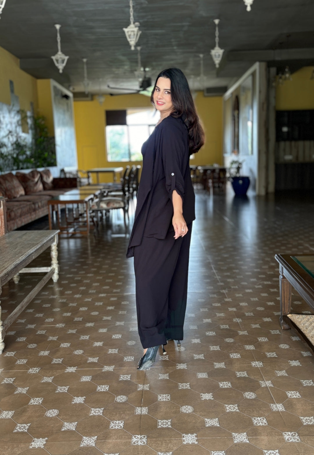 Black Soft Cotton Cord Set