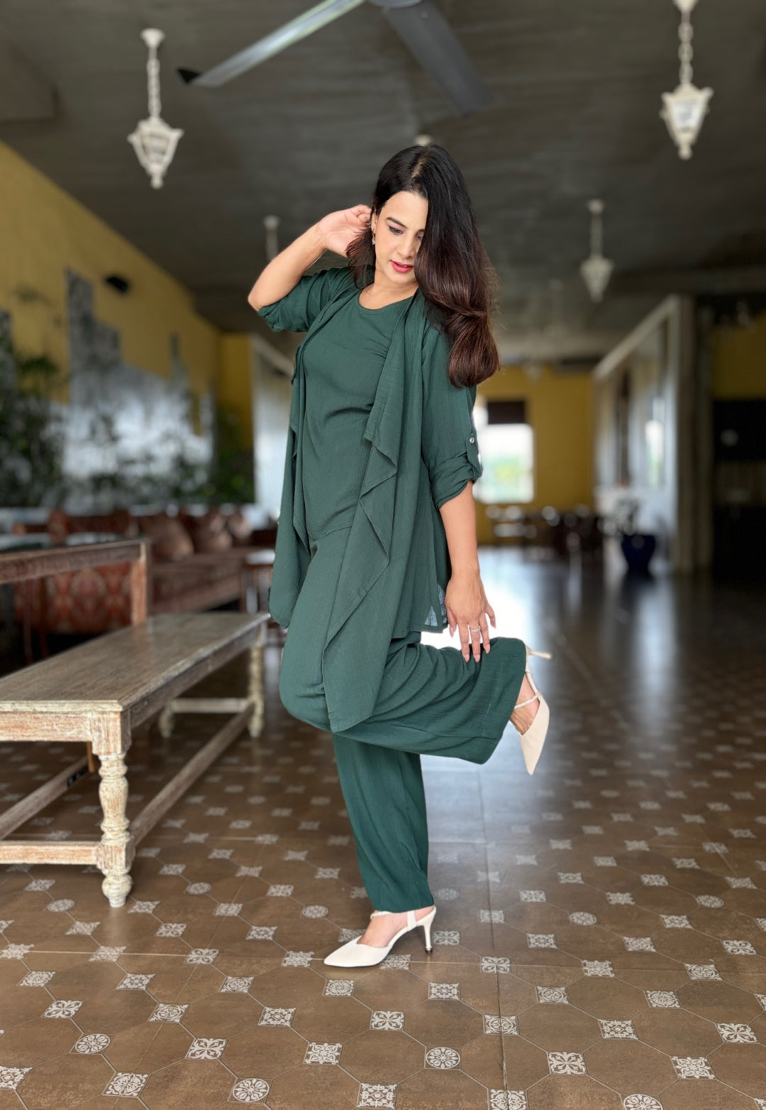 Green Soft Cotton Cord Set