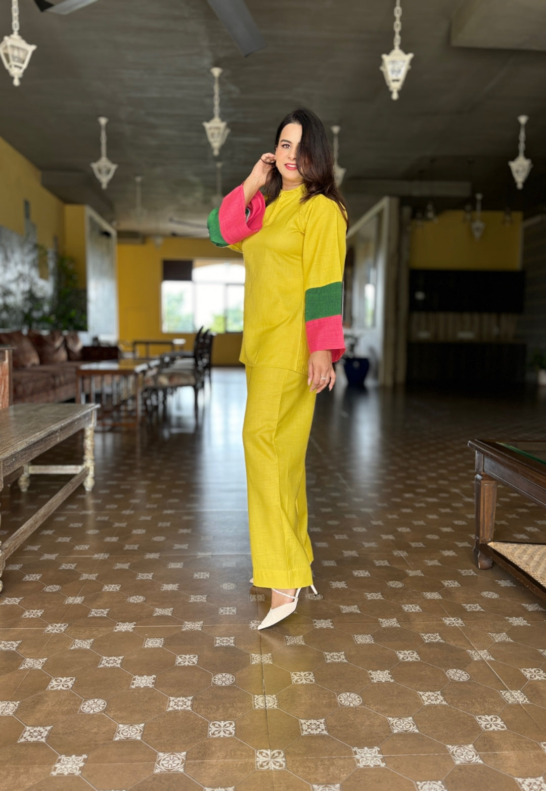 Yellow Cotton Cord Set