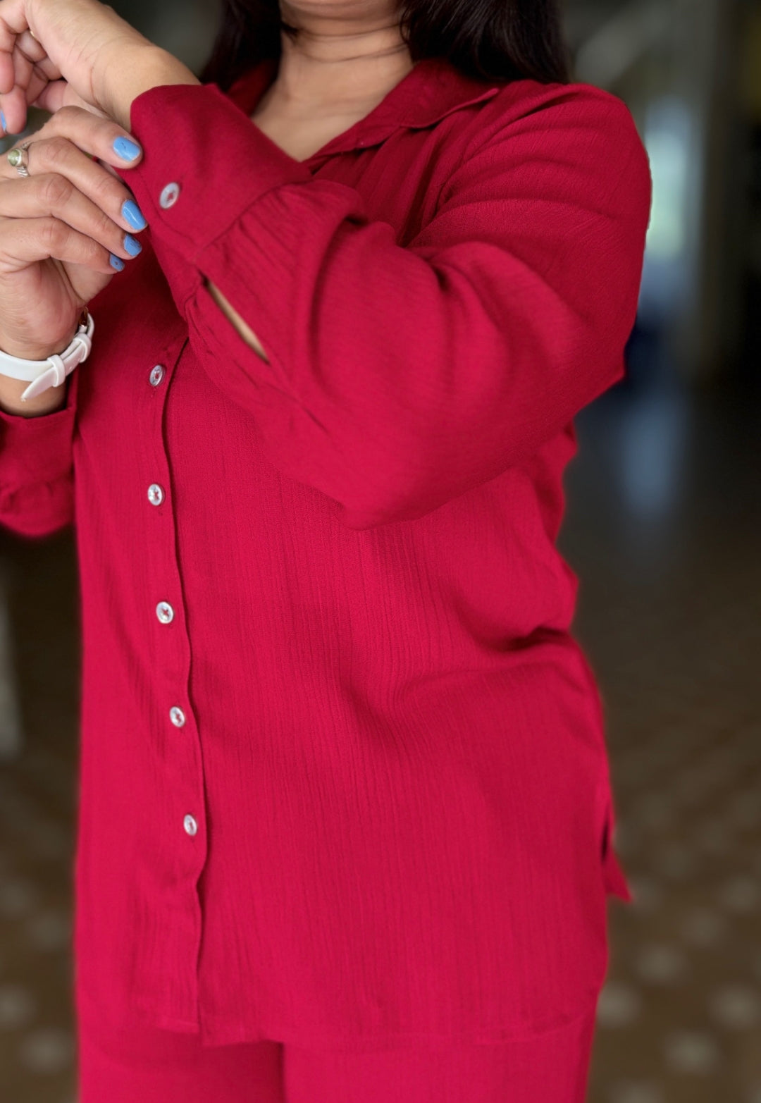 Solid Cherry Red Cord Set