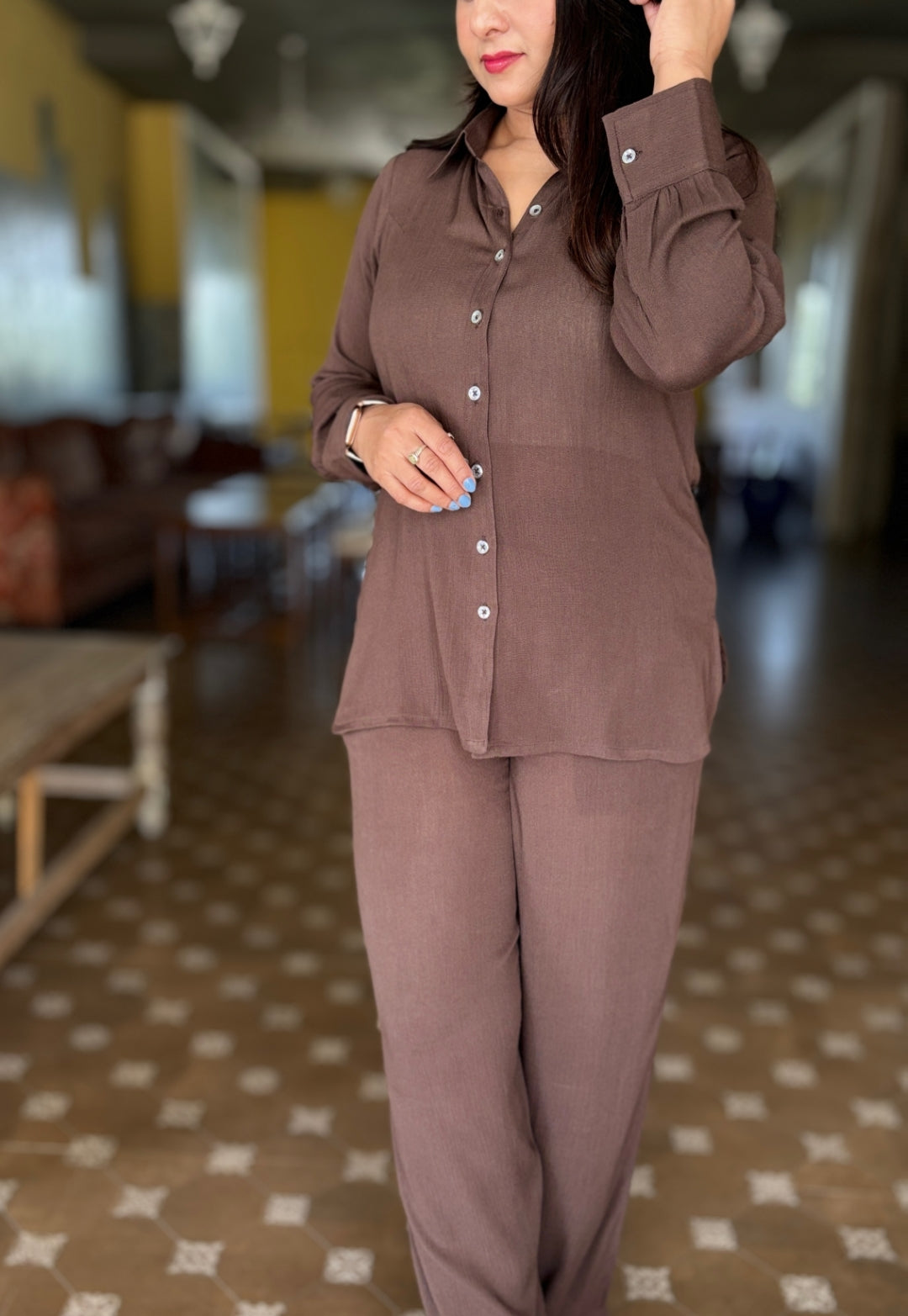 Dark Brown Cord Set