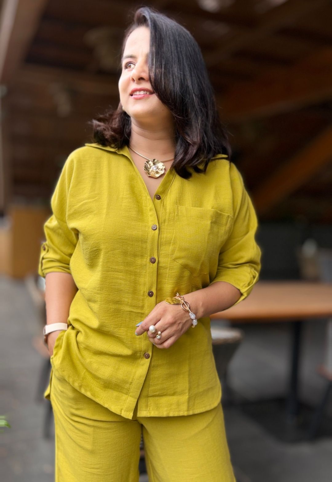 Chrome Yellow Cotton Cord Set