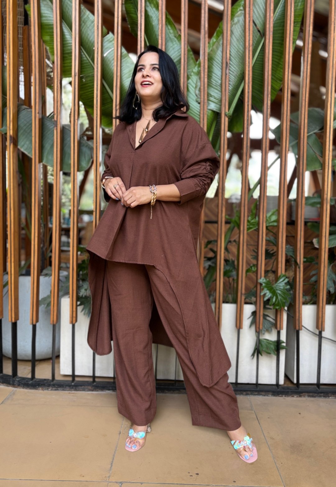 Brown Cotton Cord Set