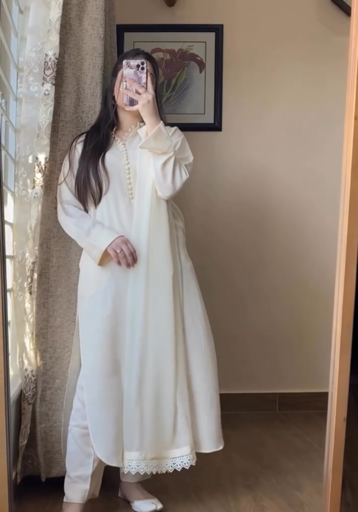 MD Pakistani Kurta Pent with Chiffon Dupatta Set