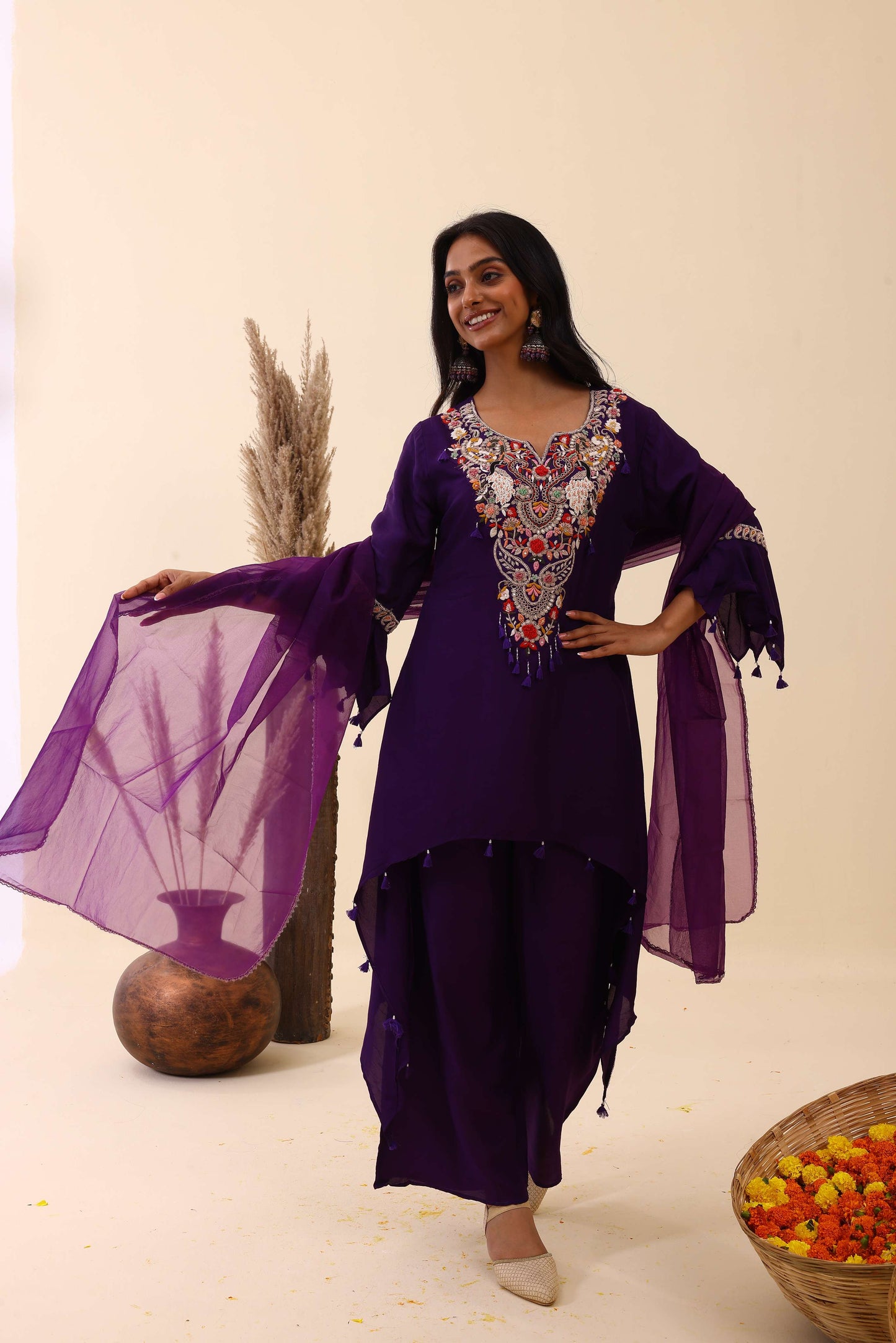 Royal Purple Ethnic Set