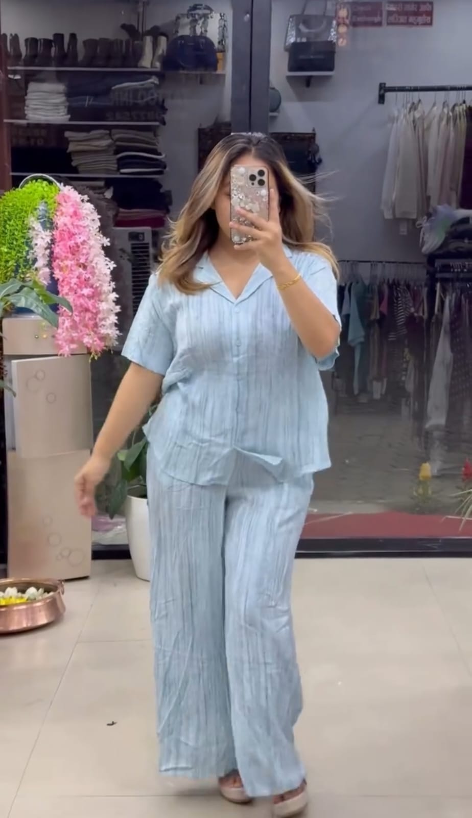 New Color Stylish Cotton Mix Linen Co-Ord Set