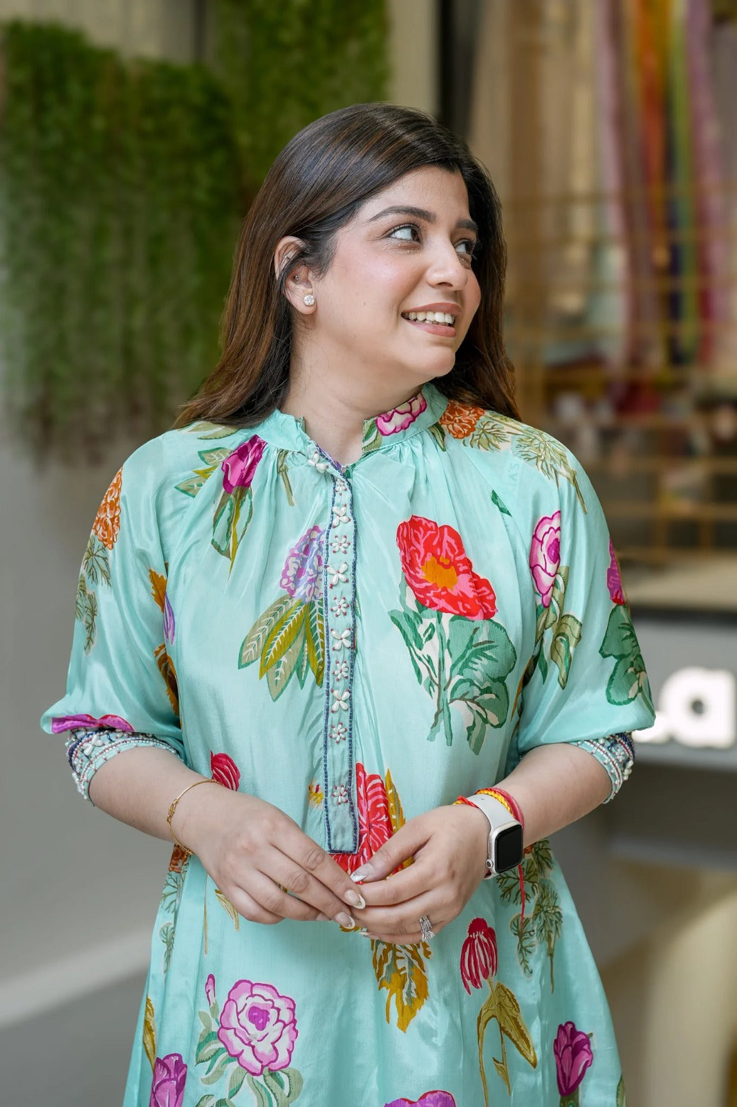 Saumiya floral printed pure and soft crepe cord-set for women