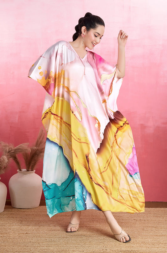 Crystal Cove Soft Satin Kaftan