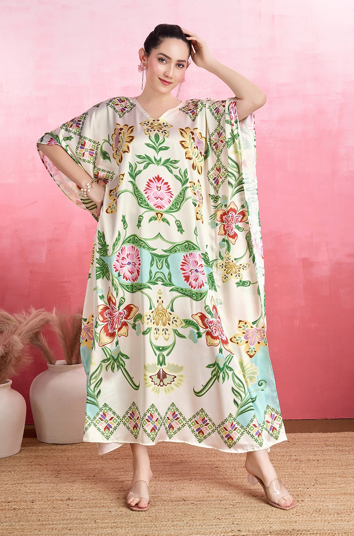 Enchanted Charm Soft Satin Kaftan