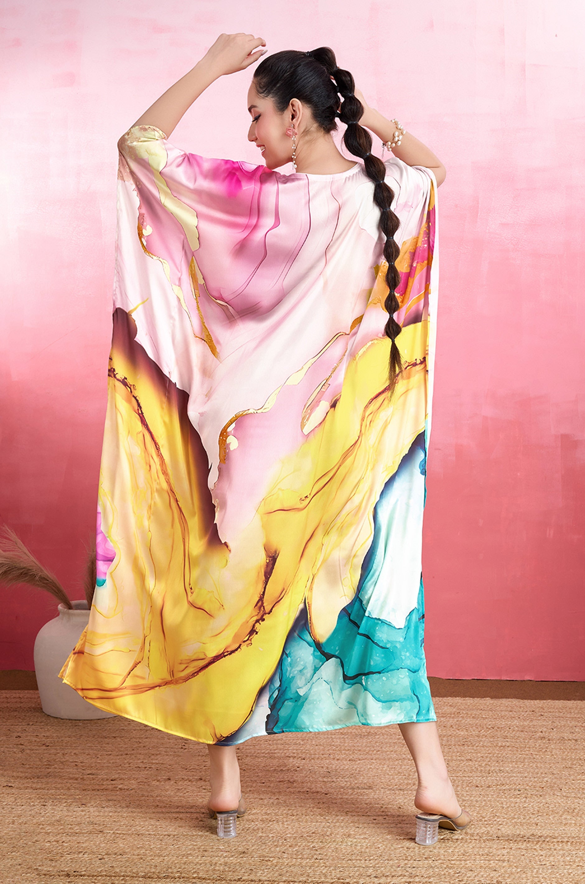 Crystal Cove Soft Satin Kaftan