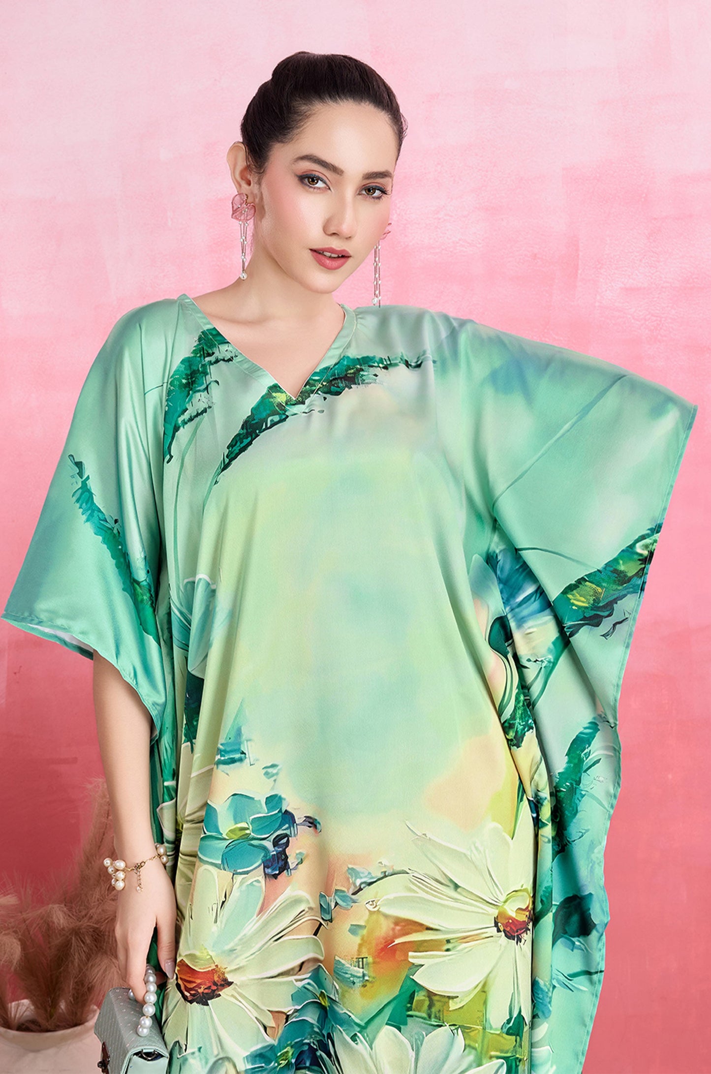 Daisy Meadows Soft Satin Kaftan