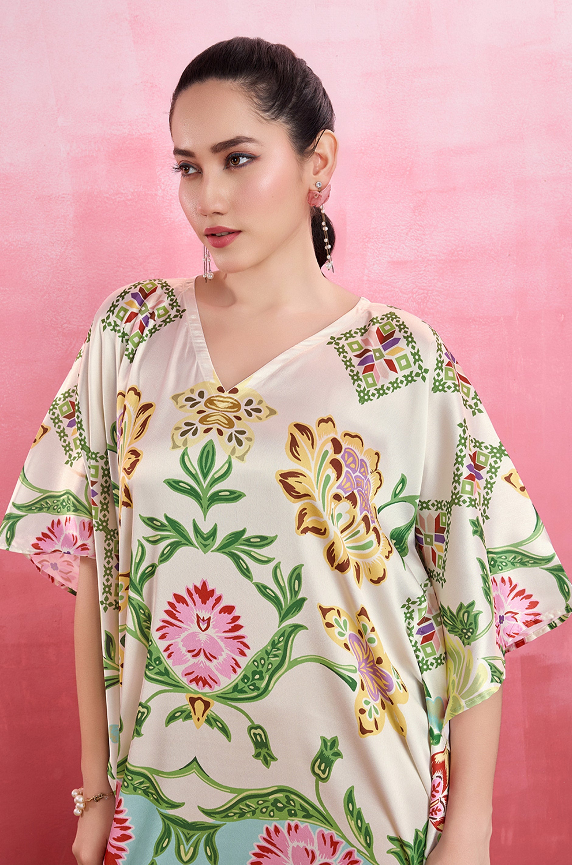 Enchanted Charm Soft Satin Kaftan