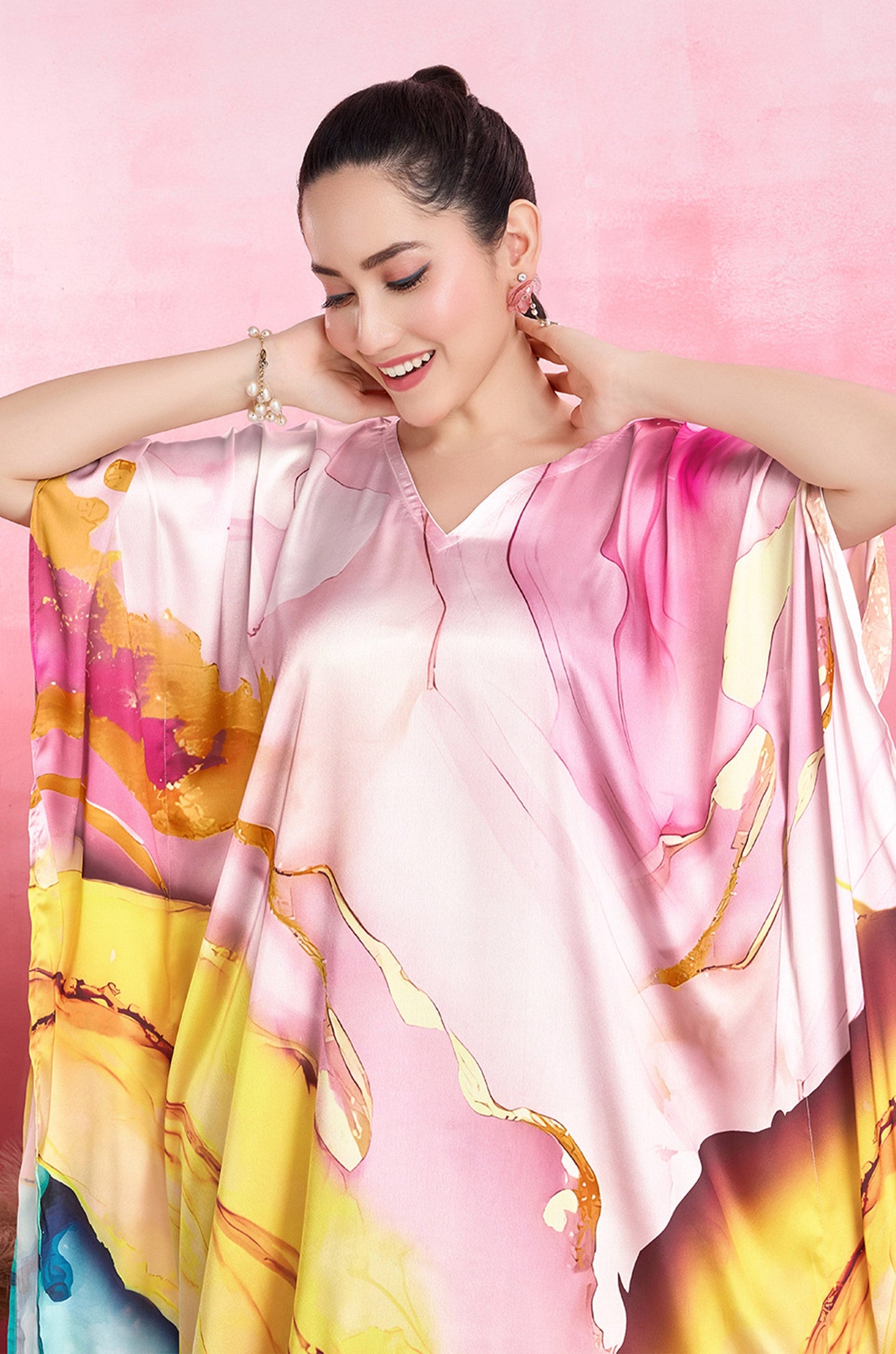 Crystal Cove Soft Satin Kaftan