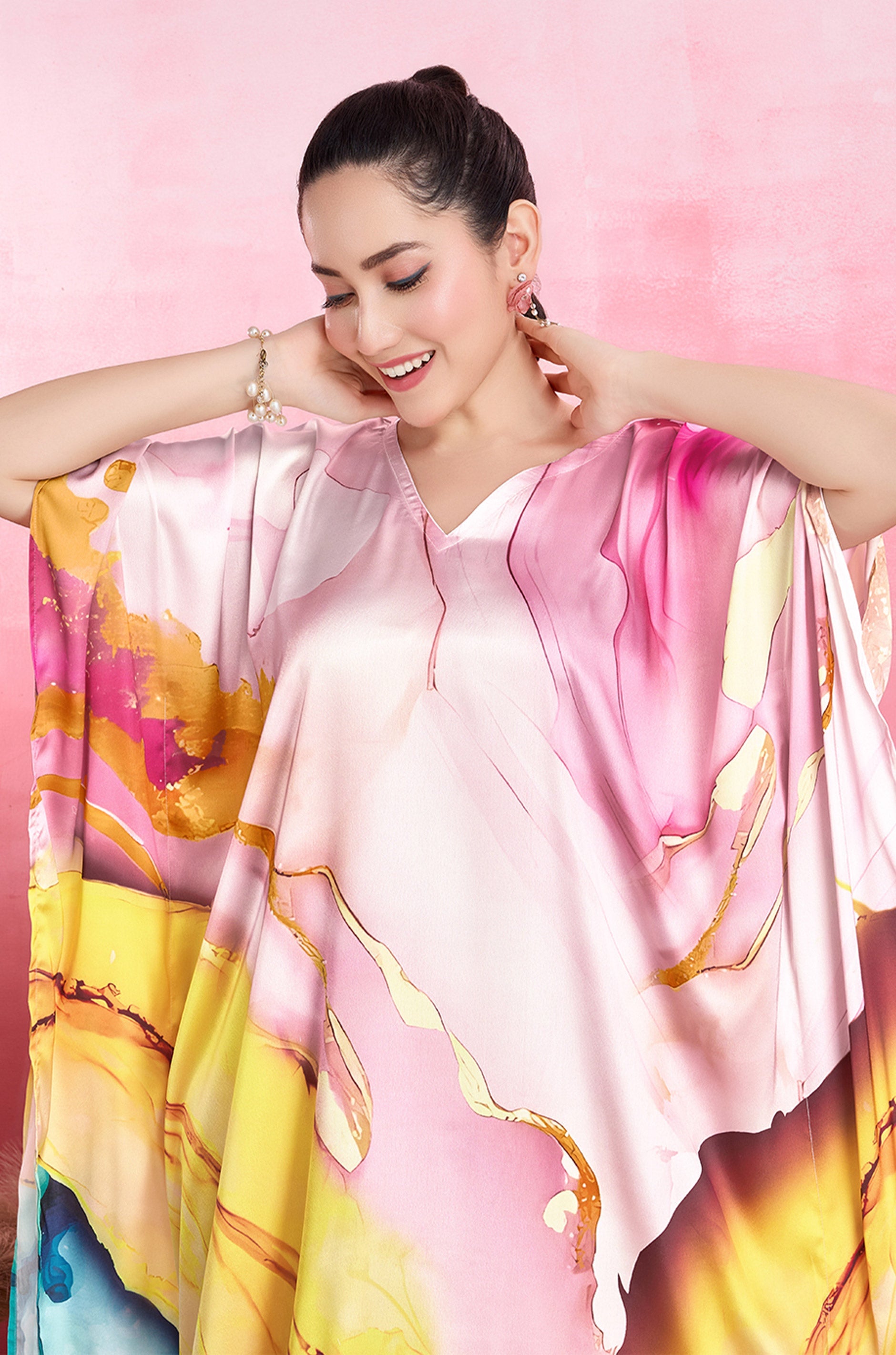 Crystal Cove Soft Satin Kaftan