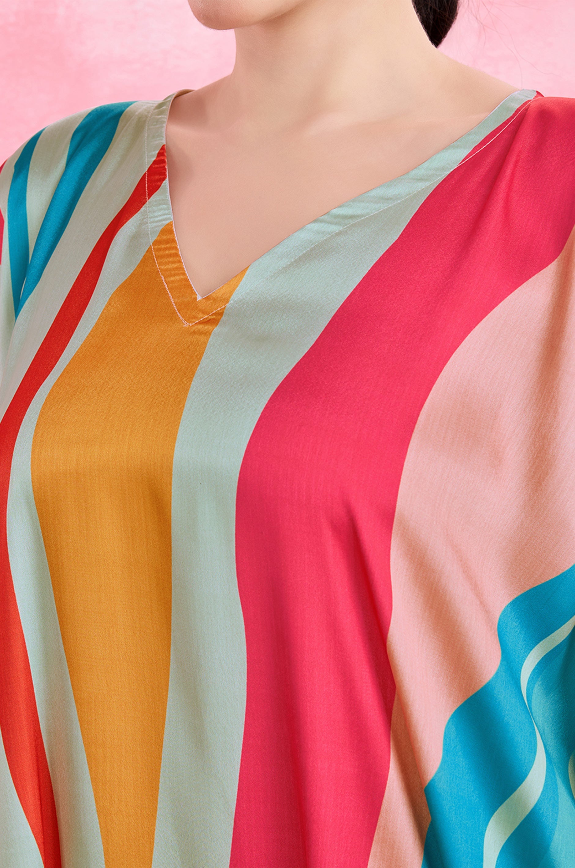 Surging waves Soft Satin Kaftan