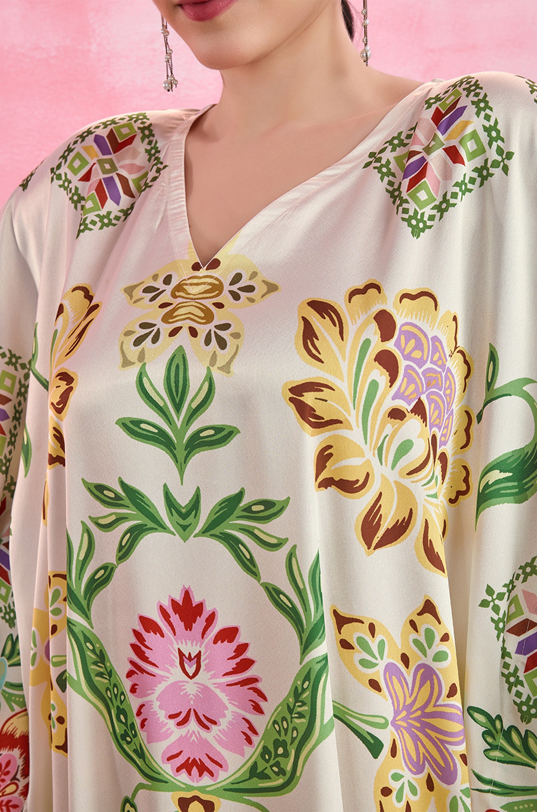 Enchanted Charm Soft Satin Kaftan