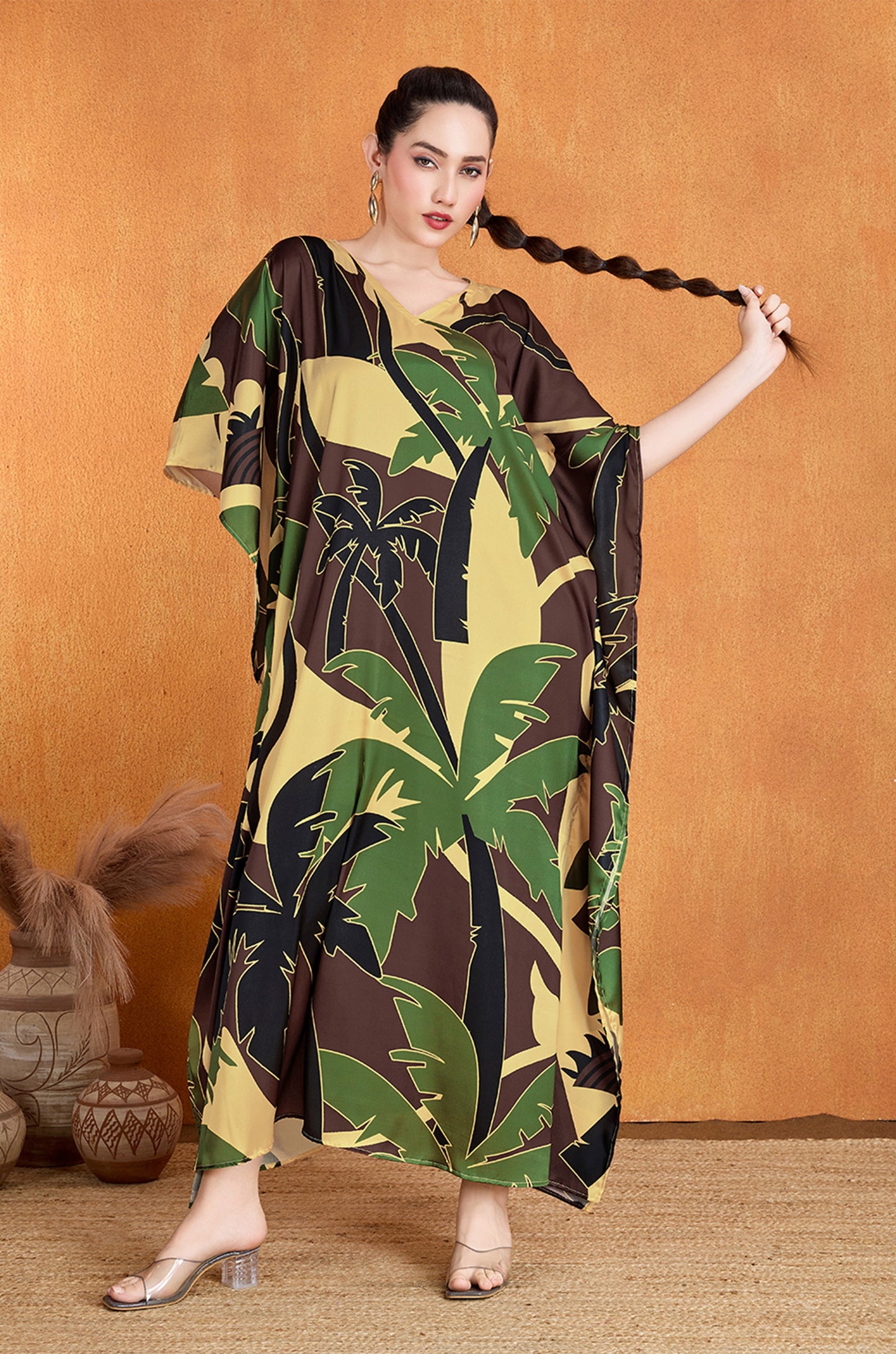 Plamscape Soft Satin Kaftan