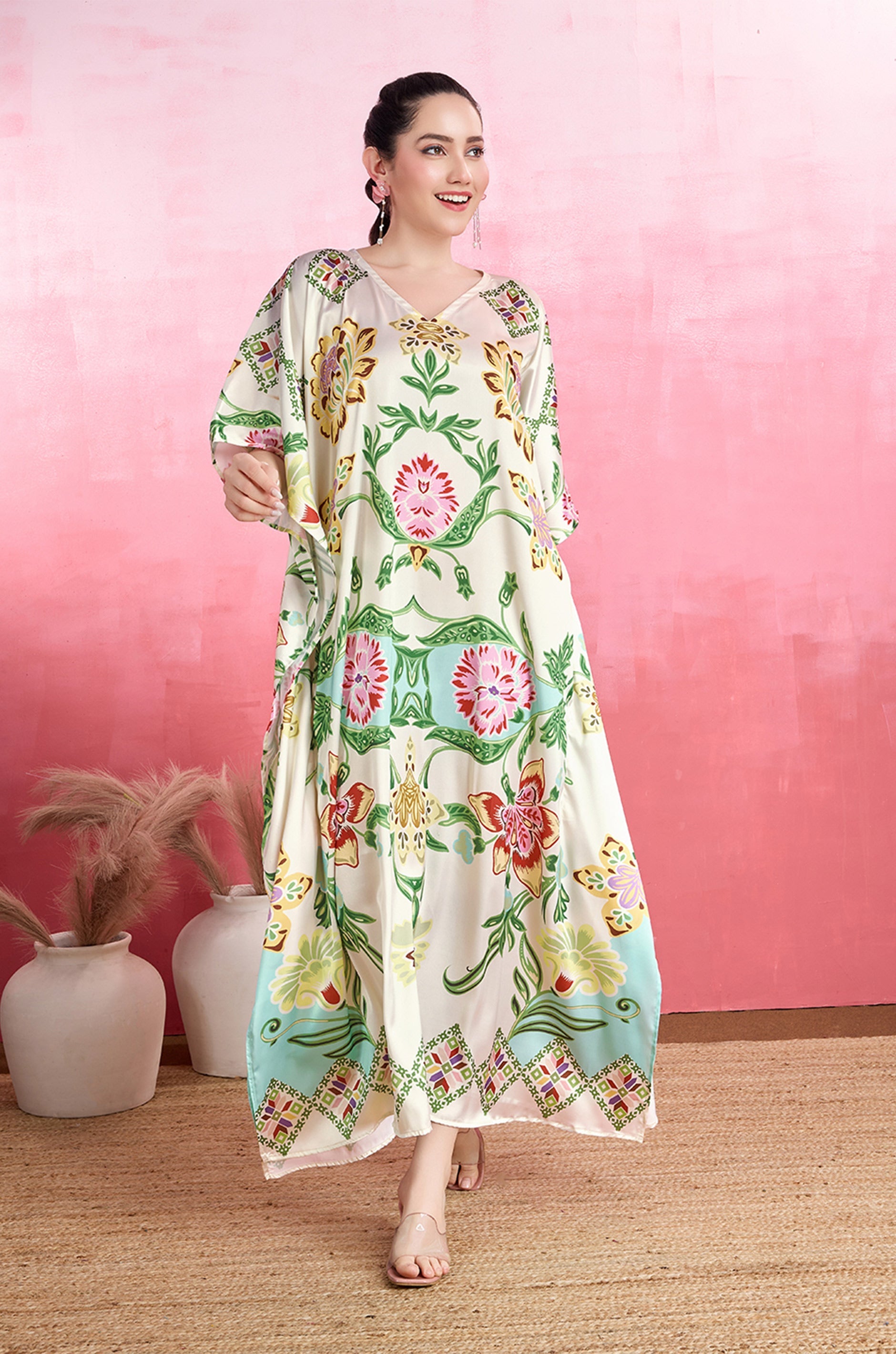 Enchanted Charm Soft Satin Kaftan