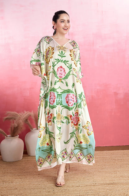 Enchanted Charm Soft Satin Kaftan