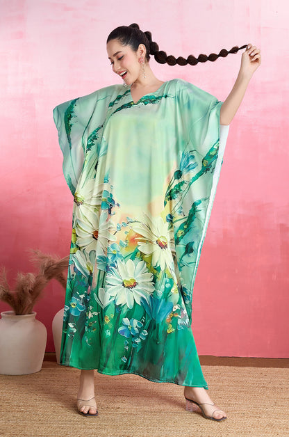 Daisy Meadows Soft Satin Kaftan