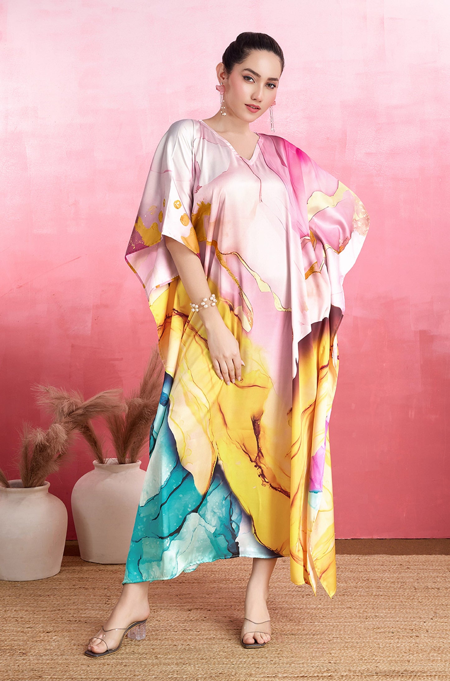 Crystal Cove Soft Satin Kaftan