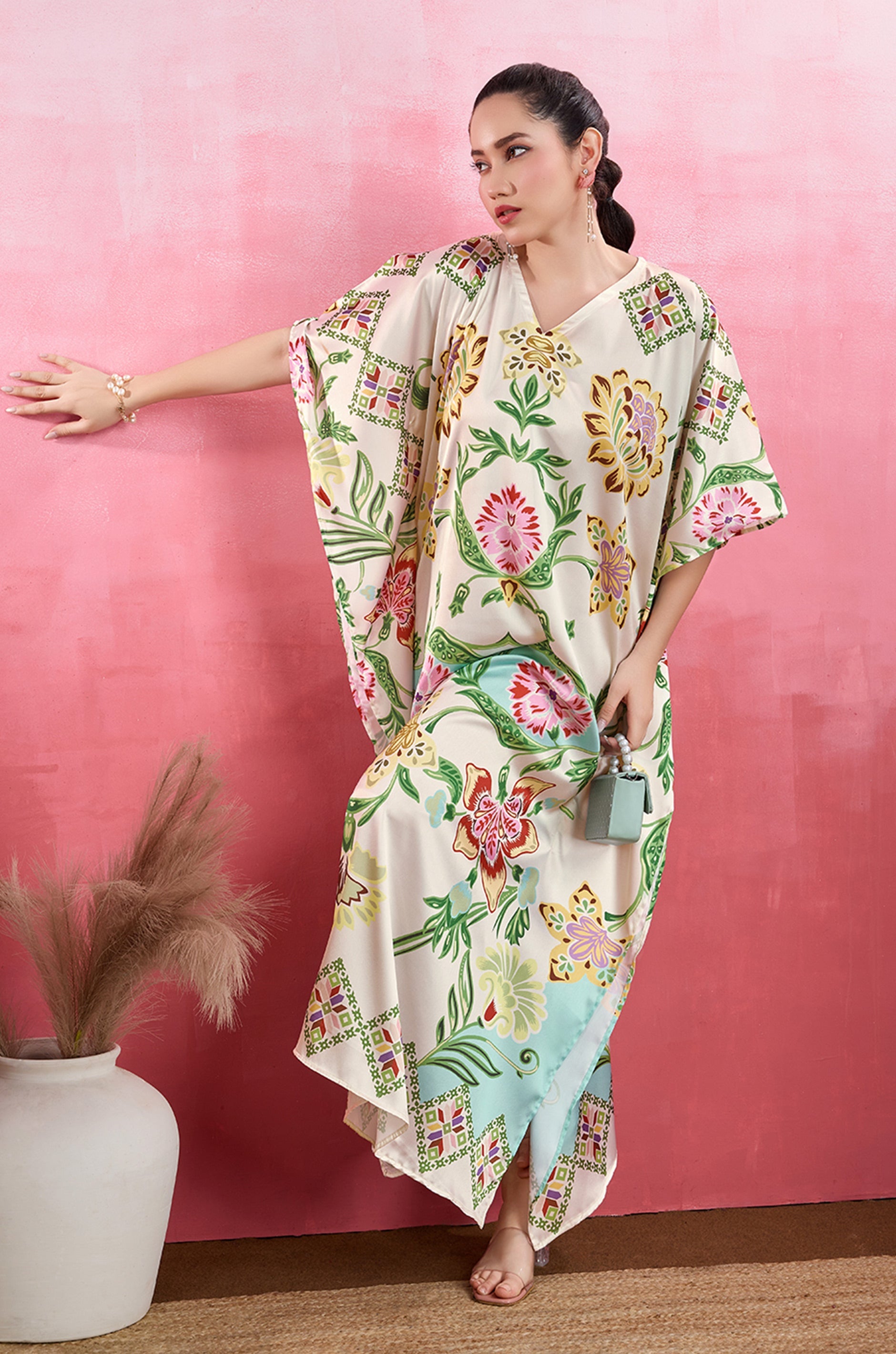 Enchanted Charm Soft Satin Kaftan