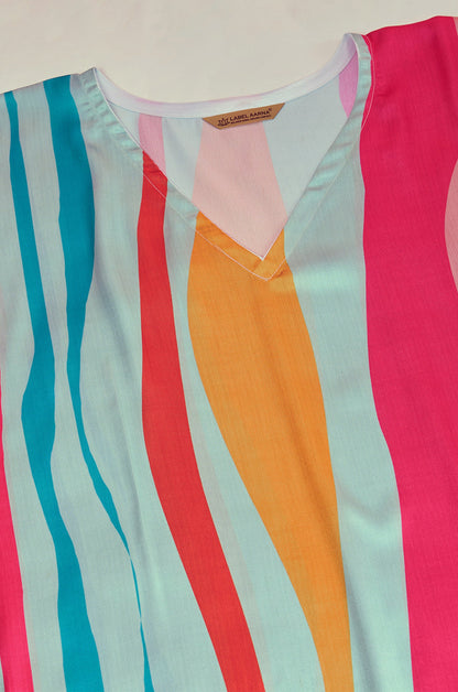Surging waves Soft Satin Kaftan