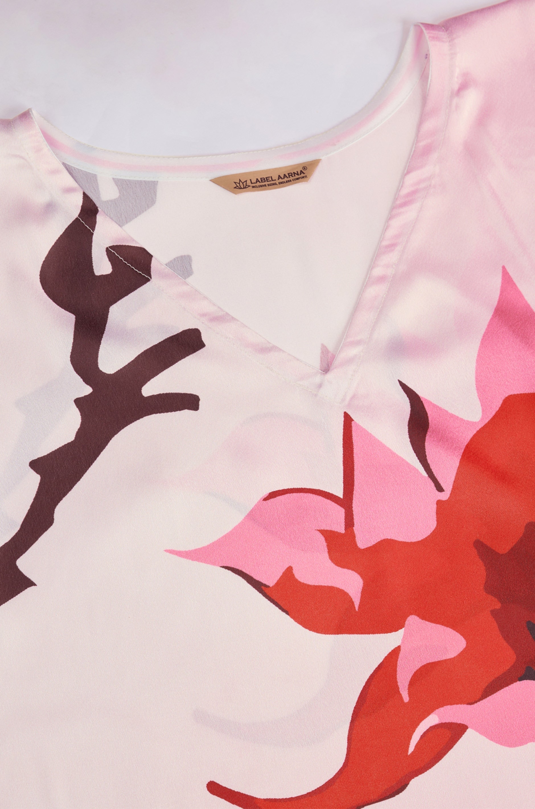 Tender Rose Soft Satin Kaftan