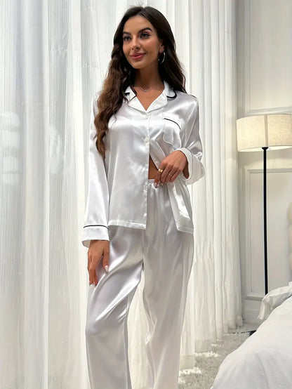 Luxe Lounge Dreams Co-ord Set – White