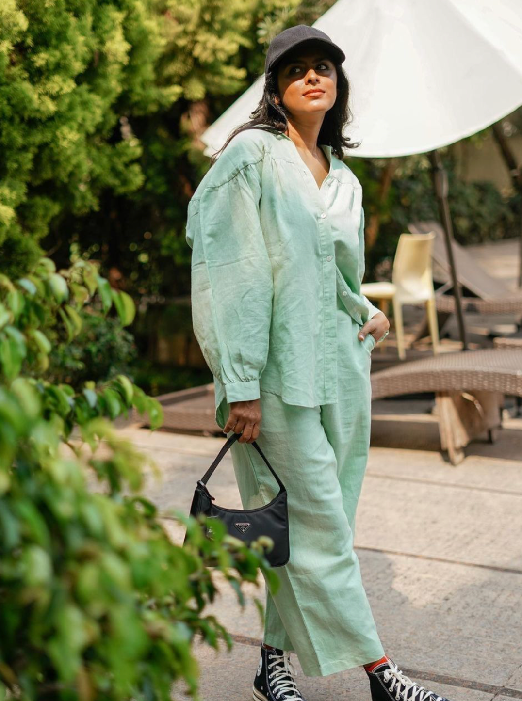 Pista Green Co-Linen Coord Set