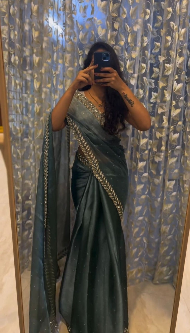 Pure soft Jimmy choo silk sarees with amazing sequins work