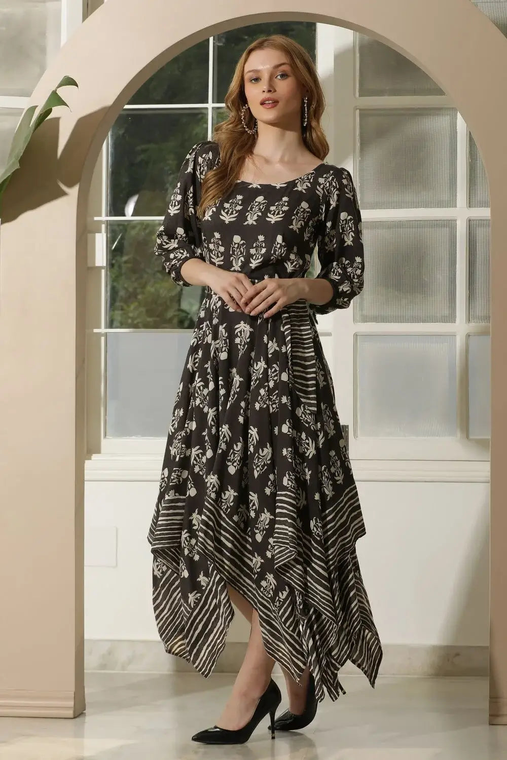 Black Handkerchief Dress