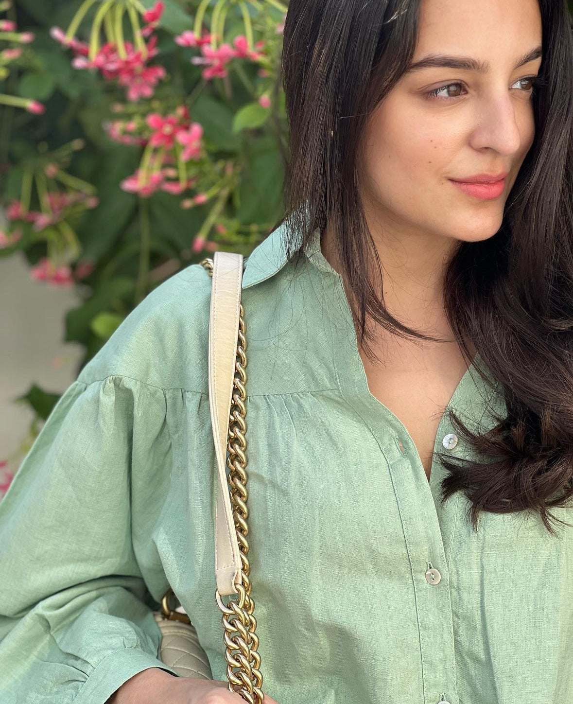 Pista Green Co-Linen Coord Set