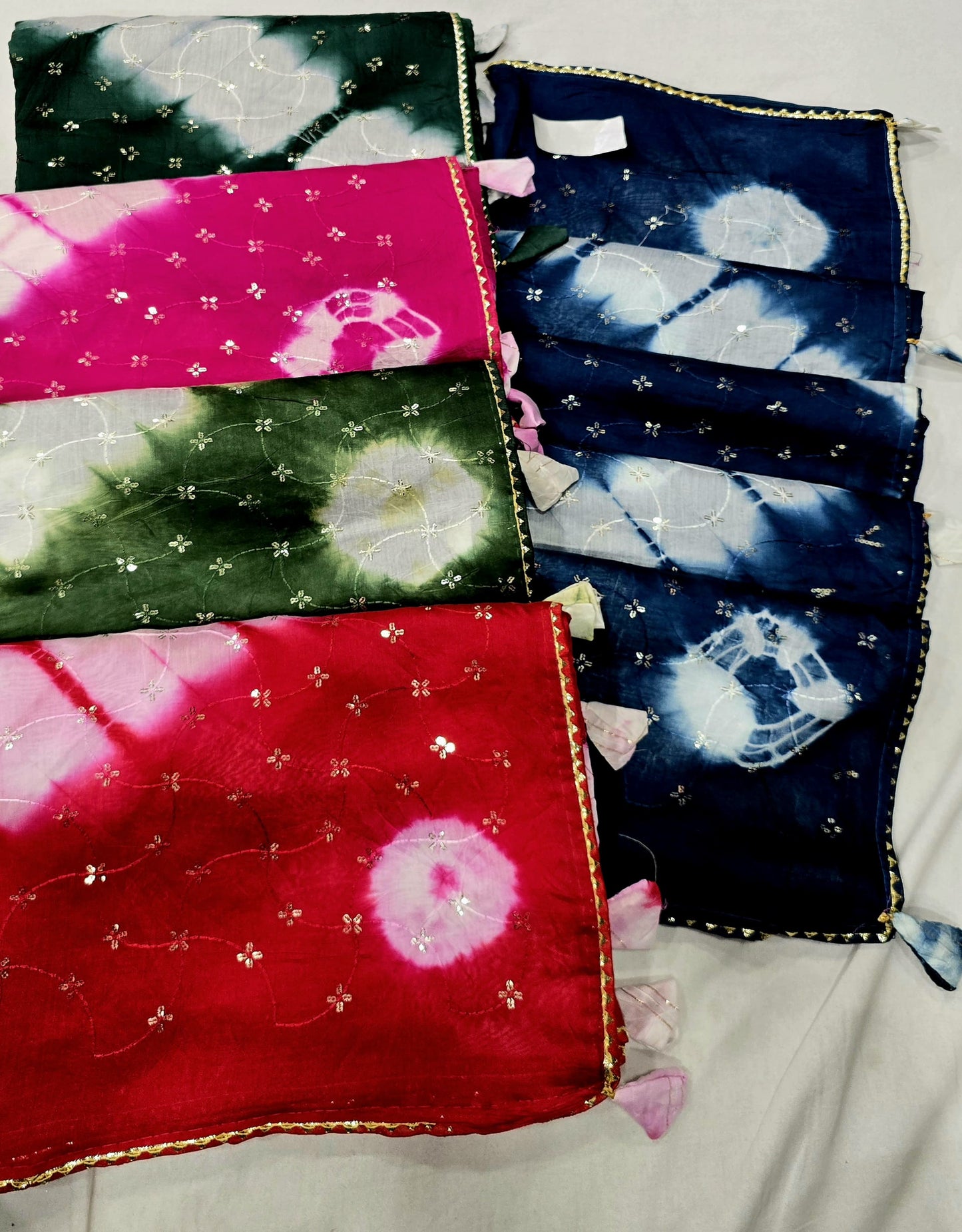 Muslin Soft Cotton Saree with  Beautiful sequence weaving with whole  Saree