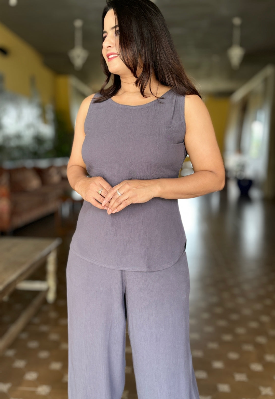 Grey Soft Cotton Cord Set