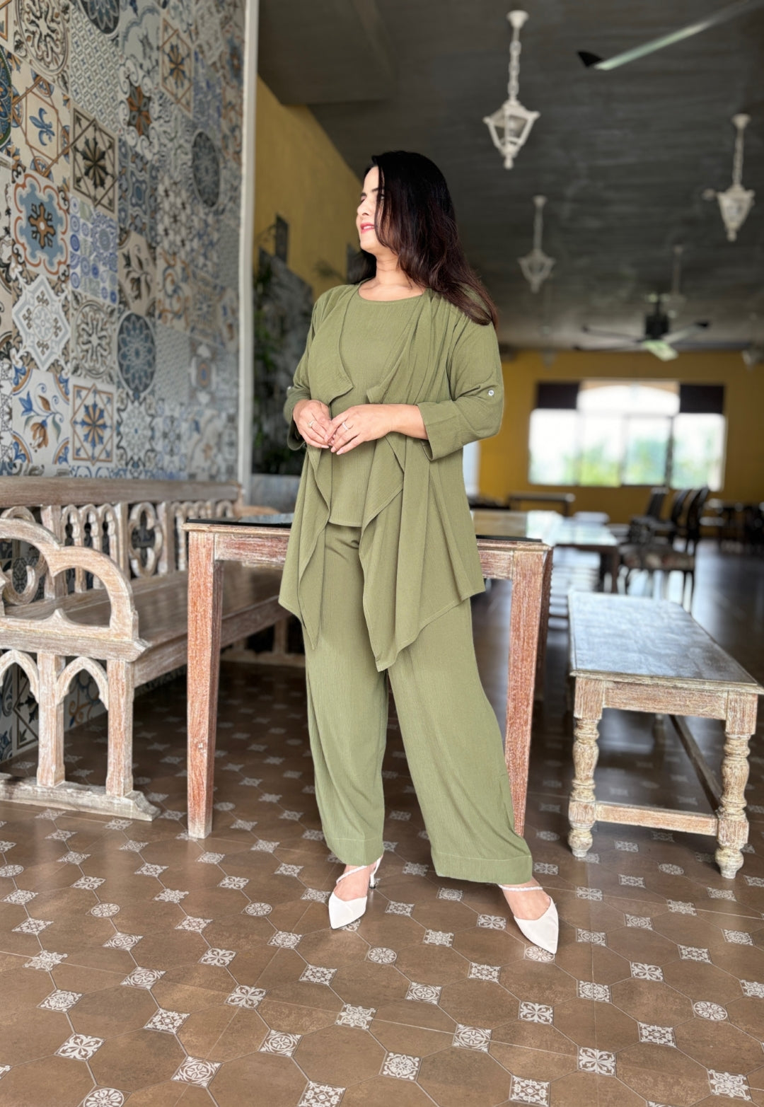 Green Soft Cotton Cord Set