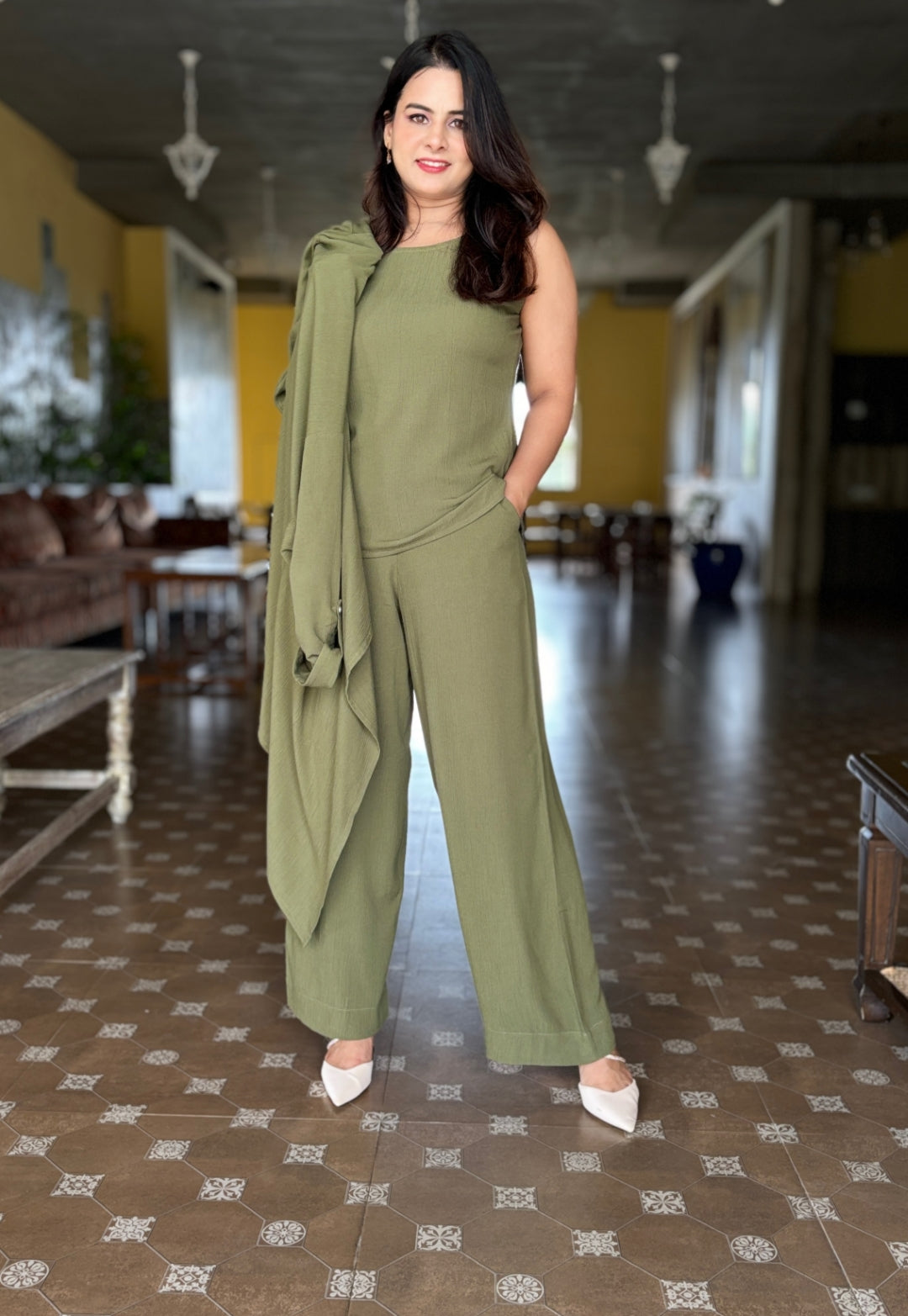 Green Soft Cotton Cord Set