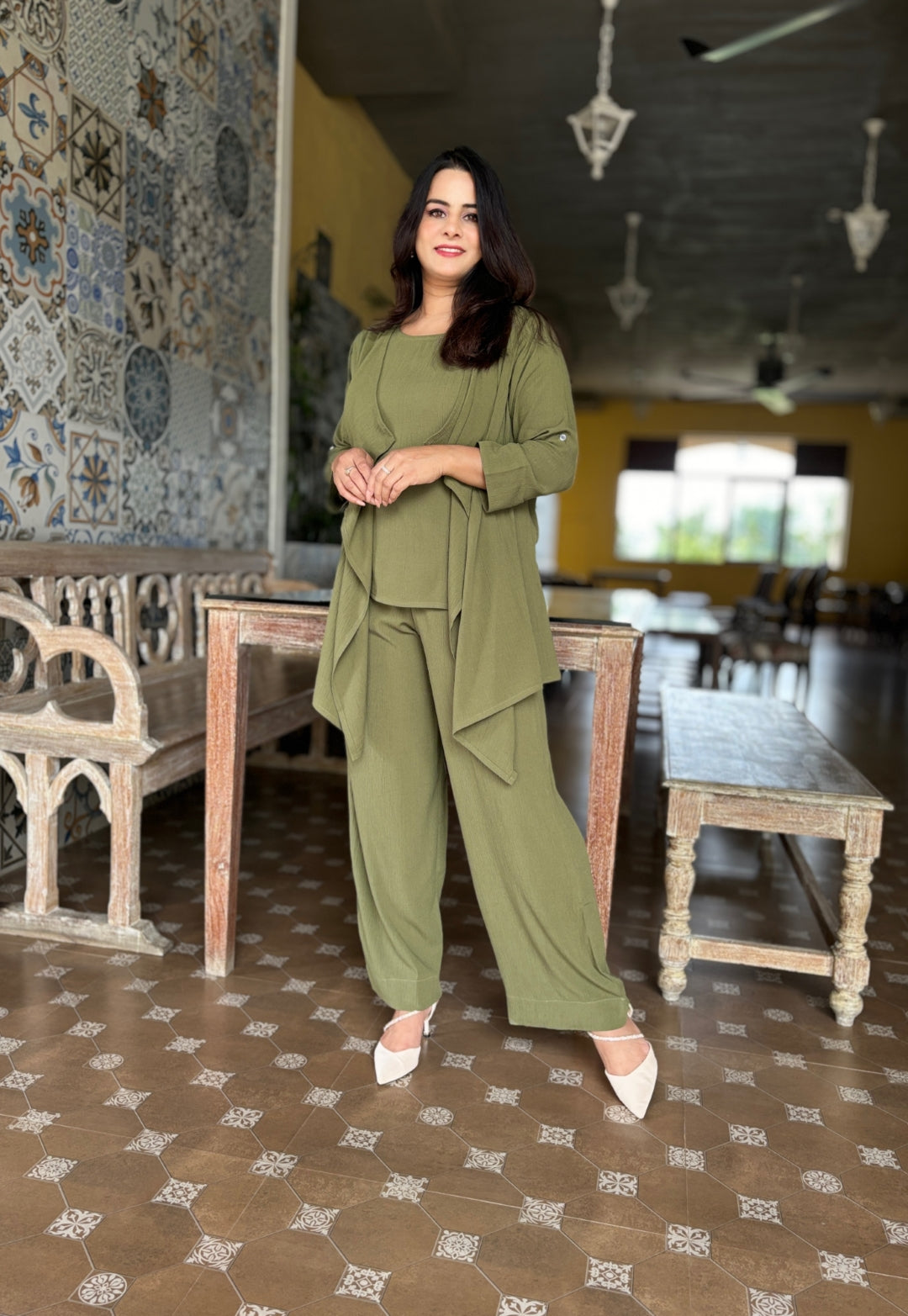 Green Soft Cotton Cord Set