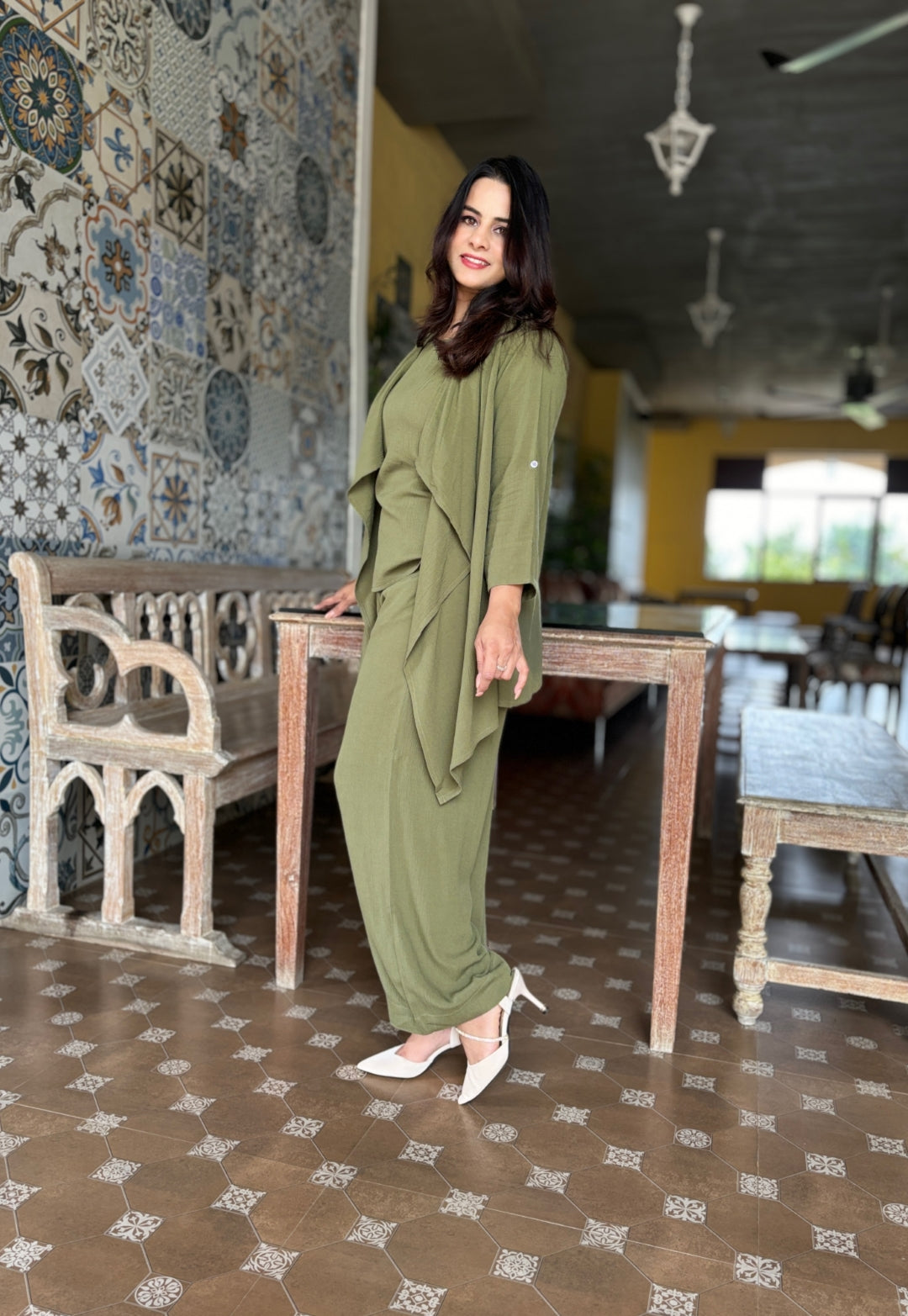 Green Soft Cotton Cord Set