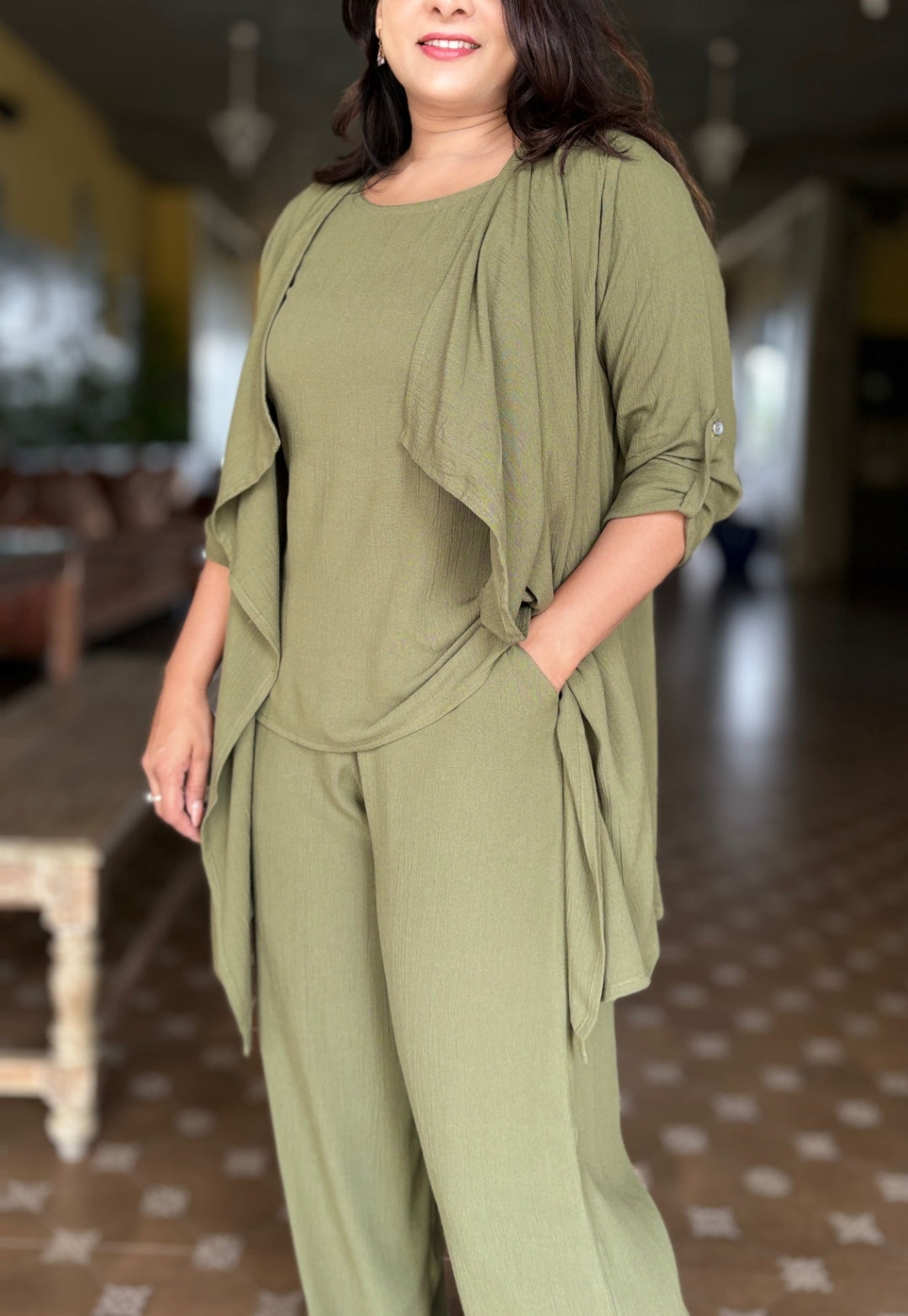 Green Soft Cotton Cord Set