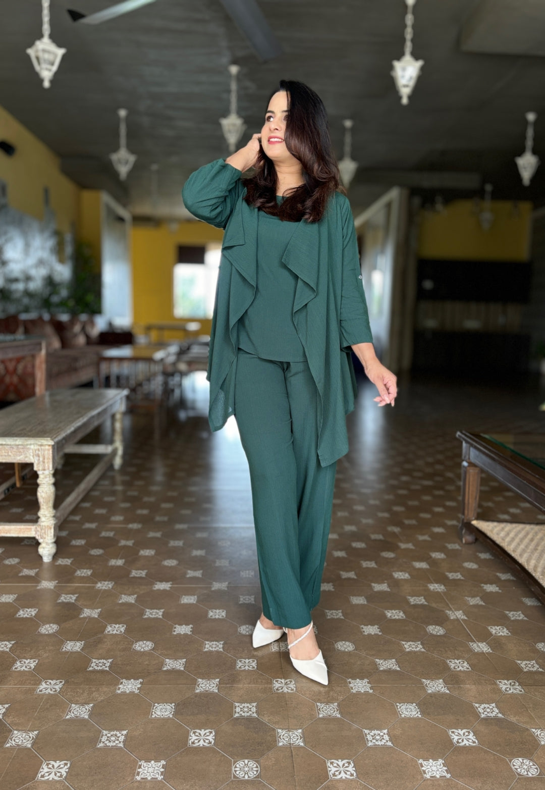 Green Soft Cotton Cord Set