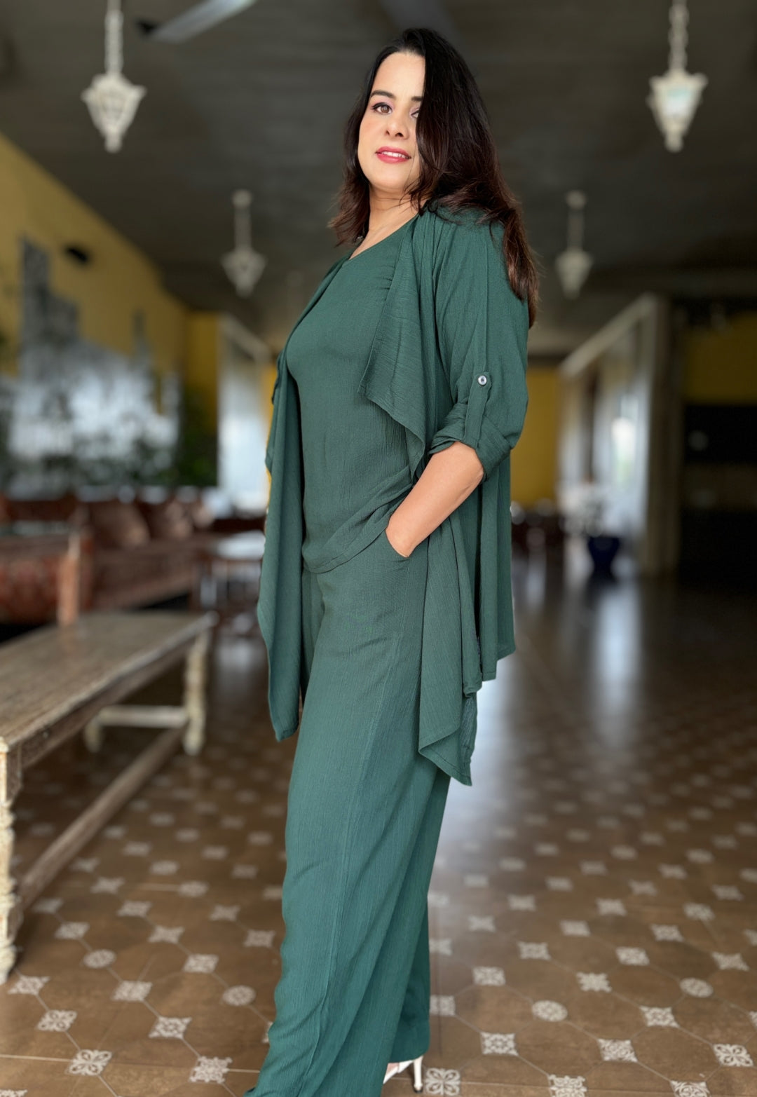 Green Soft Cotton Cord Set