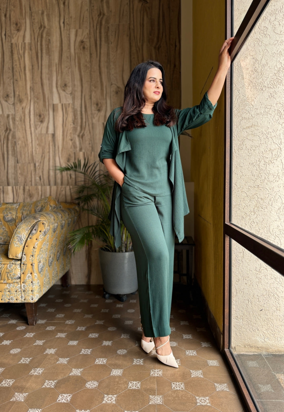 Green Soft Cotton Cord Set