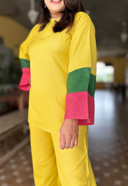Yellow Cotton Cord Set