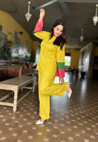 Yellow Cotton Cord Set