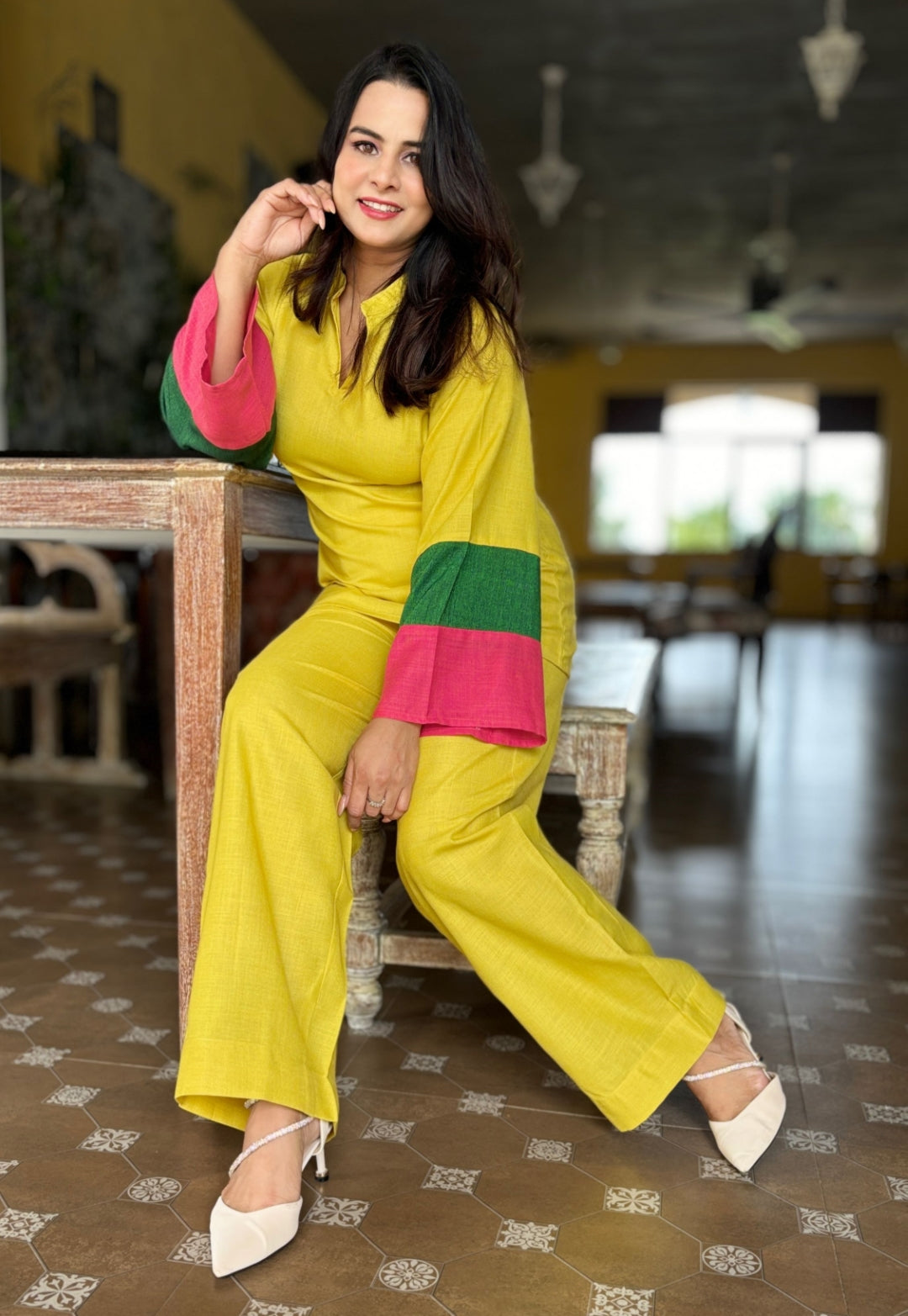 Yellow Cotton Cord Set