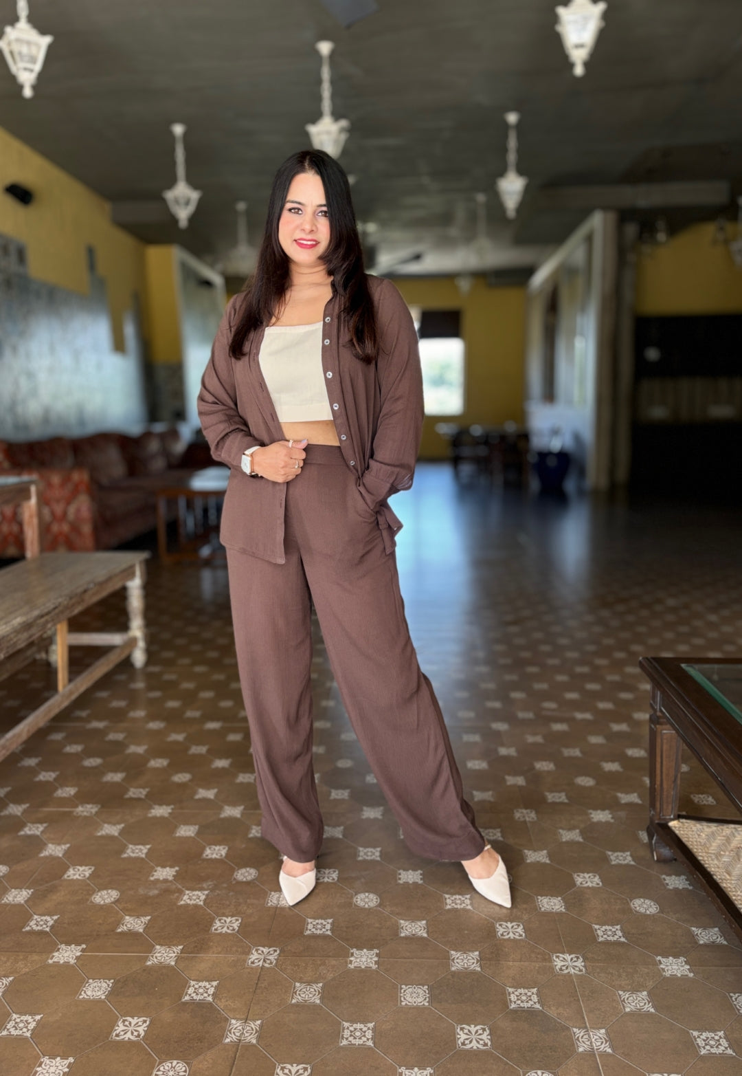 Dark Brown Cord Set